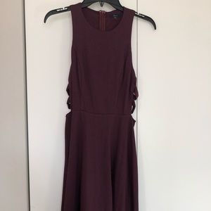 Purple cutout dress